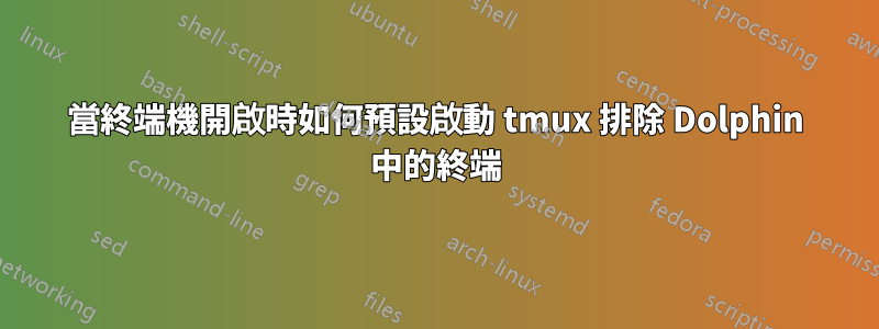 當終端機開啟時如何預設啟動 tmux 排除 Dolphin 中的終端