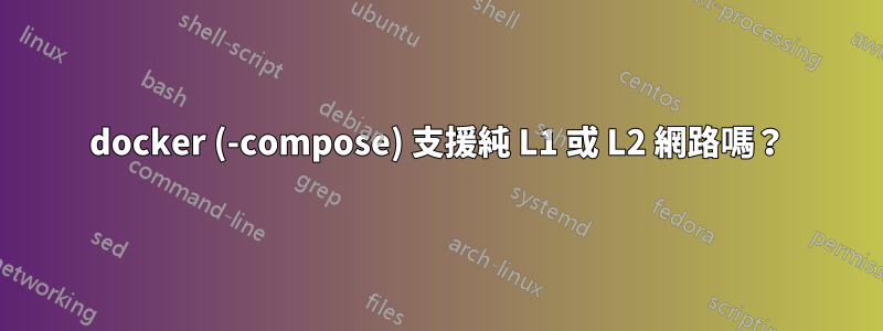 docker (-compose) 支援純 L1 或 L2 網路嗎？