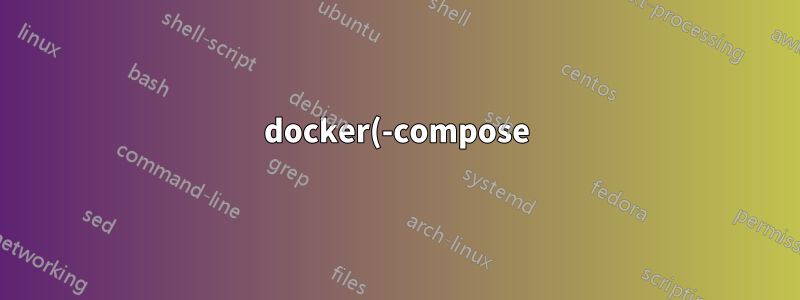 docker(-compose)는 순수 L1 또는 L2 네트워킹을 지원합니까?
