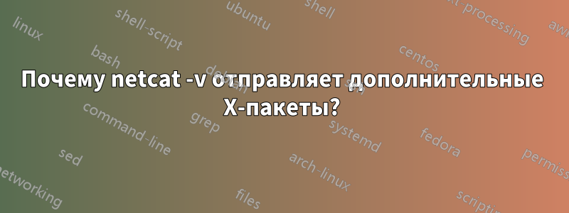 Почему netcat -v отправляет дополнительные X-пакеты?