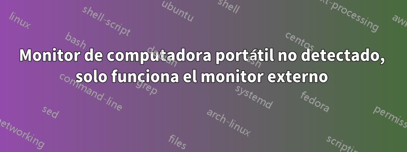 Monitor de computadora portátil no detectado, solo funciona el monitor externo