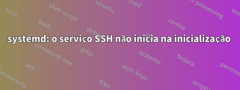 systemd: o serviço SSH não inicia na inicialização