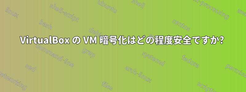 VirtualBox の VM 暗号化はどの程度安全ですか?