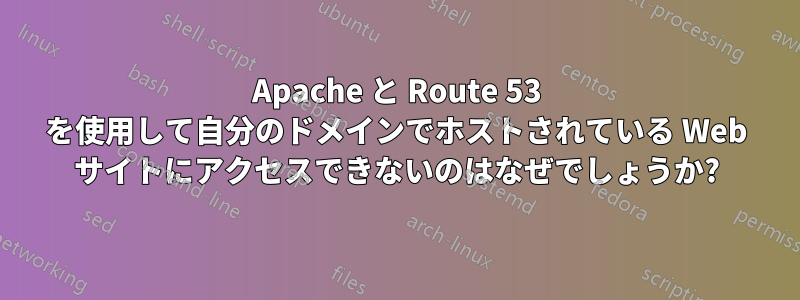 Apache と Route 53 を使用して自分のドメインでホストされている Web サイトにアクセスできないのはなぜでしょうか?