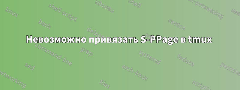 Невозможно привязать S-PPage в tmux