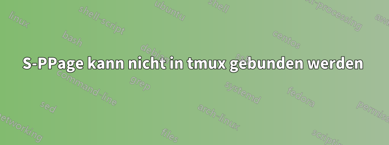 S-PPage kann nicht in tmux gebunden werden