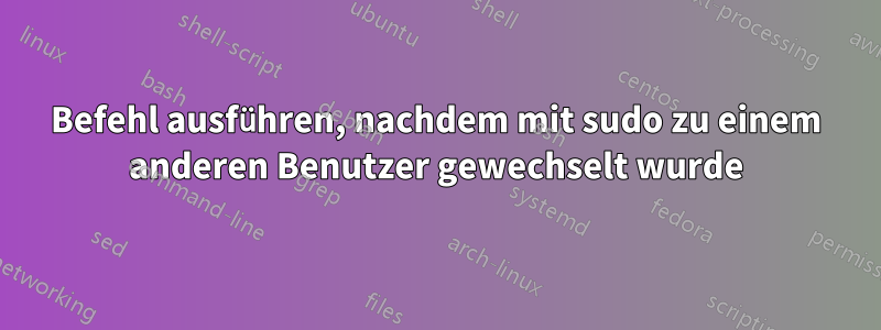 Befehl ausführen, nachdem mit sudo zu einem anderen Benutzer gewechselt wurde