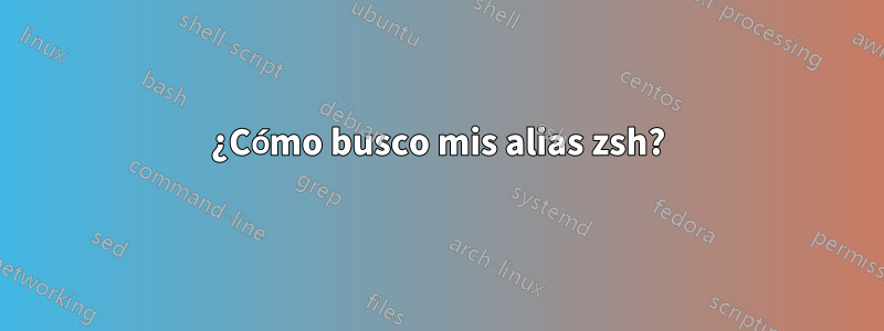 ¿Cómo busco mis alias zsh?