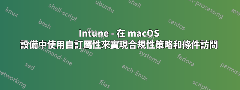 Intune - 在 macOS 設備中使用自訂屬性來實現合規性策略和條件訪問