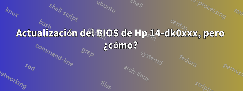Actualización del BIOS de Hp 14-dk0xxx, pero ¿cómo?