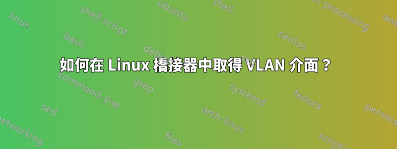 如何在 Linux 橋接器中取得 VLAN 介面？