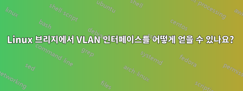 Linux 브리지에서 VLAN 인터페이스를 어떻게 얻을 수 있나요?