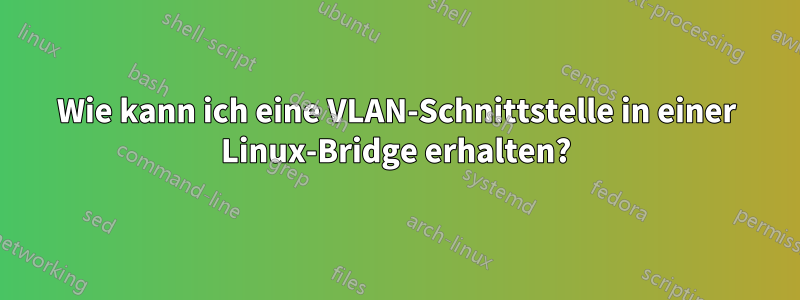Wie kann ich eine VLAN-Schnittstelle in einer Linux-Bridge erhalten?