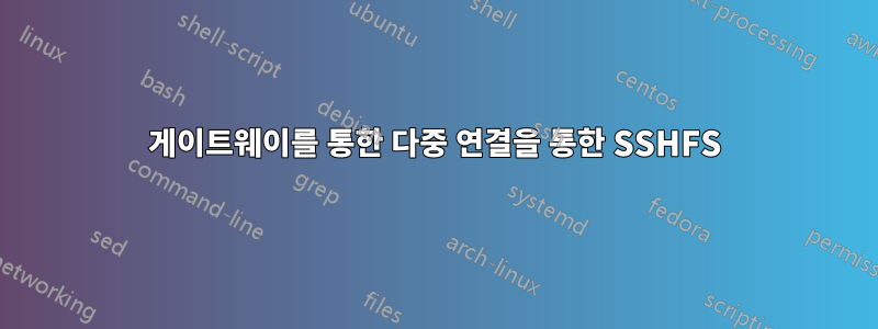 게이트웨이를 통한 다중 연결을 통한 SSHFS