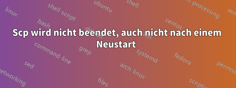 Scp wird nicht beendet, auch nicht nach einem Neustart 