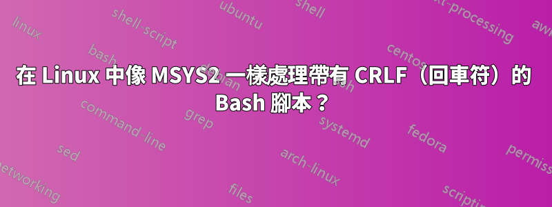 在 Linux 中像 MSYS2 一樣處理帶有 CRLF（回車符）的 Bash 腳本？