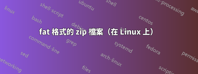 fat 格式的 zip 檔案（在 Linux 上）