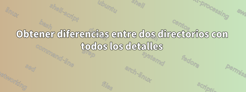 Obtener diferencias entre dos directorios con todos los detalles