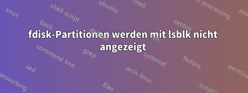 fdisk-Partitionen werden mit lsblk nicht angezeigt