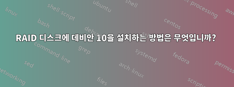 RAID 디스크에 데비안 10을 설치하는 방법은 무엇입니까?