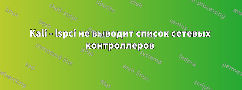 Kali - lspci не выводит список сетевых контроллеров