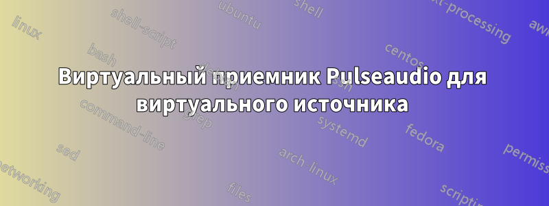 Виртуальный приемник Pulseaudio для виртуального источника