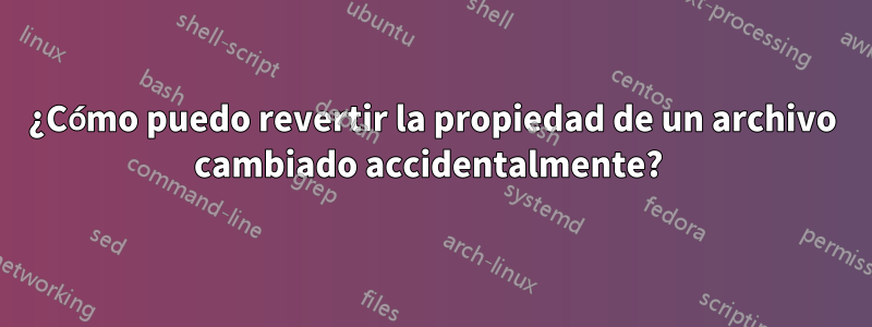 ¿Cómo puedo revertir la propiedad de un archivo cambiado accidentalmente? 