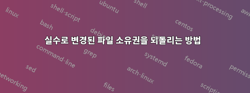 실수로 변경된 파일 소유권을 되돌리는 방법 