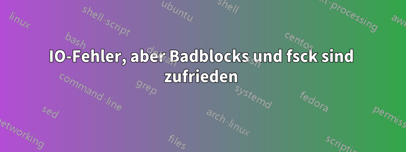 IO-Fehler, aber Badblocks und fsck sind zufrieden