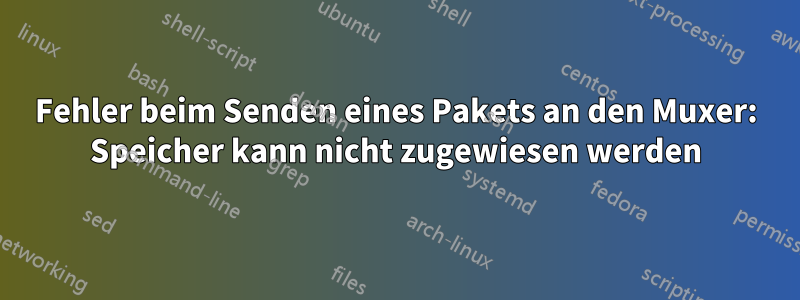 Fehler beim Senden eines Pakets an den Muxer: Speicher kann nicht zugewiesen werden