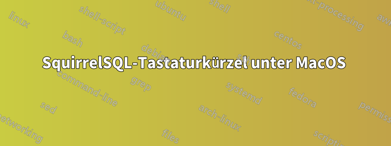 SquirrelSQL-Tastaturkürzel unter MacOS