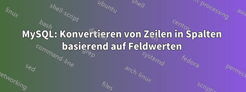 MySQL: Konvertieren von Zeilen in Spalten basierend auf Feldwerten