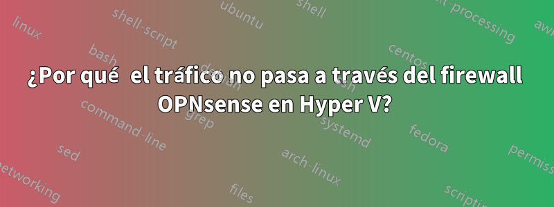 ¿Por qué el tráfico no pasa a través del firewall OPNsense en Hyper V?