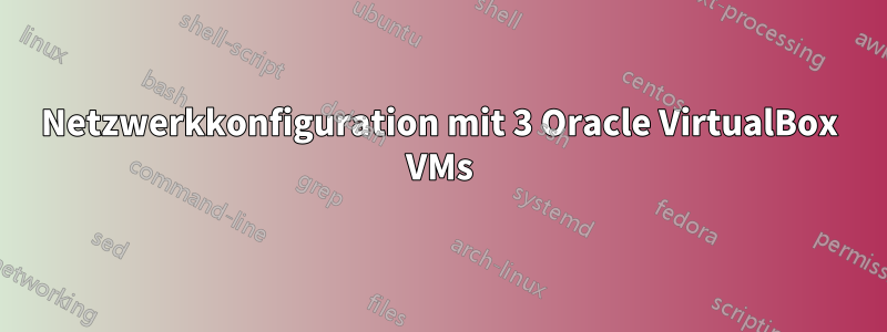 Netzwerkkonfiguration mit 3 Oracle VirtualBox VMs