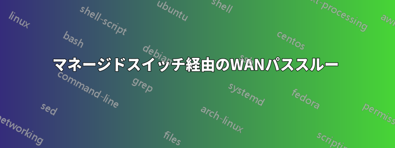 マネージドスイッチ経由のWANパススルー