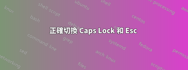 正確切換 Caps Lock 和 Esc