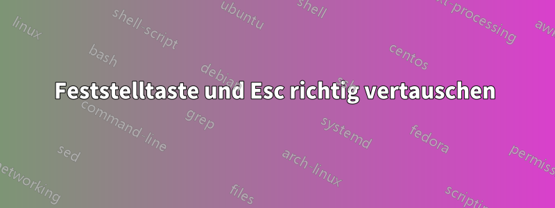 Feststelltaste und Esc richtig vertauschen
