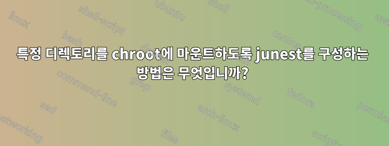 특정 디렉토리를 chroot에 마운트하도록 junest를 구성하는 방법은 무엇입니까?