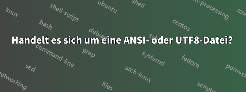 Handelt es sich um eine ANSI- oder UTF8-Datei?