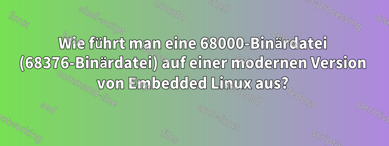 Wie führt man eine 68000-Binärdatei (68376-Binärdatei) auf einer modernen Version von Embedded Linux aus?