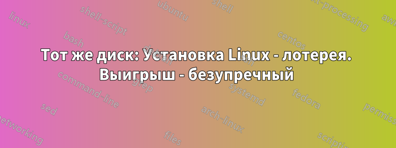 Тот же диск: Установка Linux - лотерея. Выигрыш - безупречный