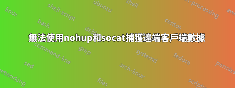 無法使用nohup和socat捕獲遠端客戶端數據