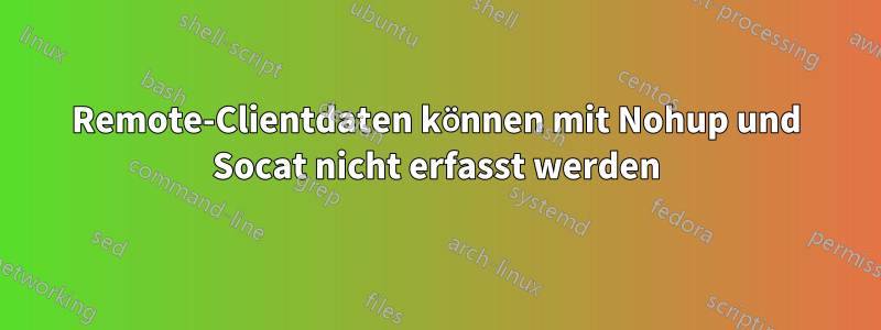 Remote-Clientdaten können mit Nohup und Socat nicht erfasst werden