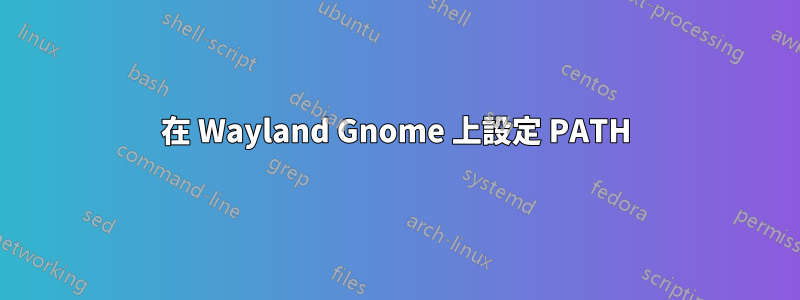 在 Wayland Gnome 上設定 PATH