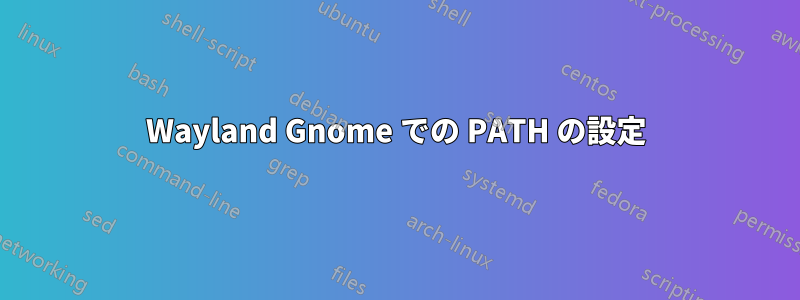 Wayland Gnome での PATH の設定