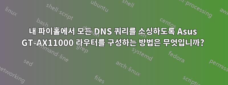 내 파이홀에서 모든 DNS 쿼리를 소싱하도록 Asus GT-AX11000 라우터를 구성하는 방법은 무엇입니까?