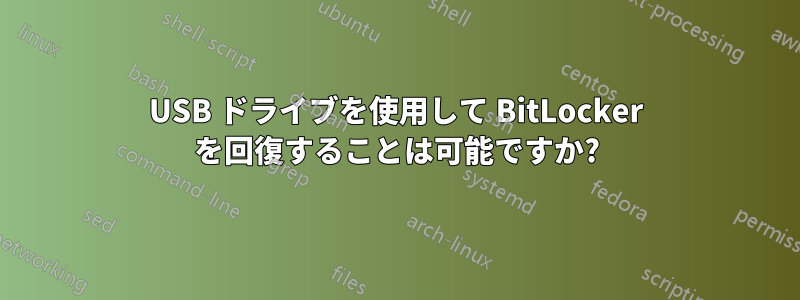 USB ドライブを使用して BitLocker を回復することは可能ですか?