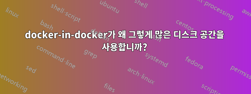 docker-in-docker가 왜 그렇게 많은 디스크 공간을 사용합니까?