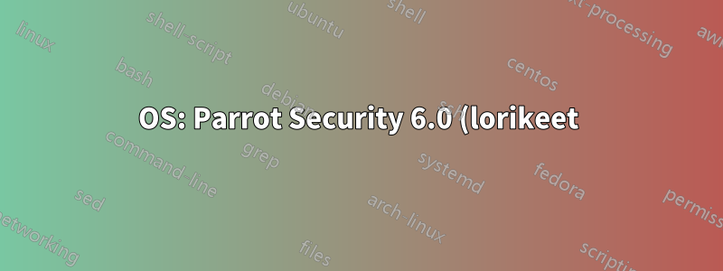 OS: Parrot Security 6.0 (lorikeet) x8 現在のセッションを自動的に終了する