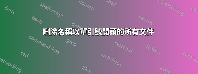 刪除名稱以單引號開頭的所有文件